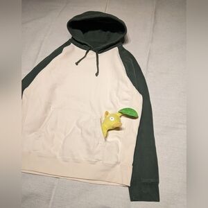 Vintage 2 Tone Cream and Green Gap hoodie mens L